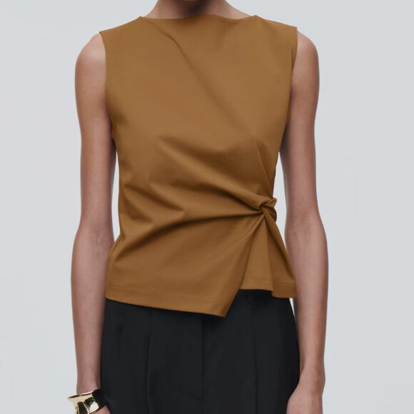 COS Tops - Boat Neck Twist Detail Tank